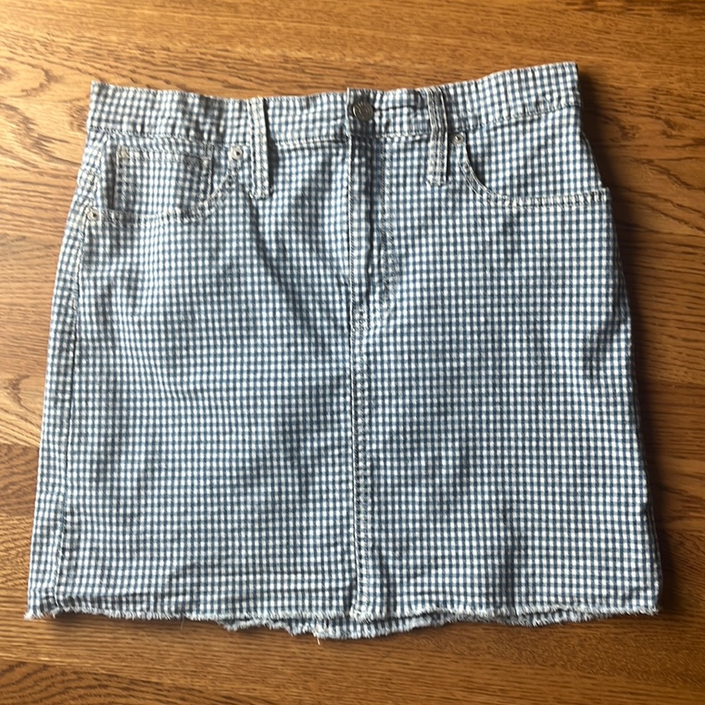Madewell denim mini skirt